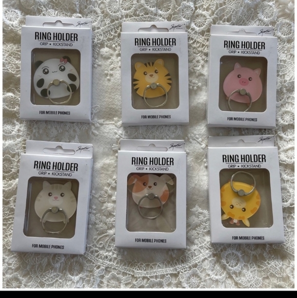 Gave away for Christmas Kuwaii Cute Animal cell phone 360 degree ring stand - Picture 9 of 9